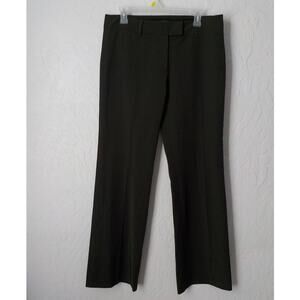 Sandra Angelozzi Green Trousers Pants Women 40 (10US) Flat Front Straight Leg
